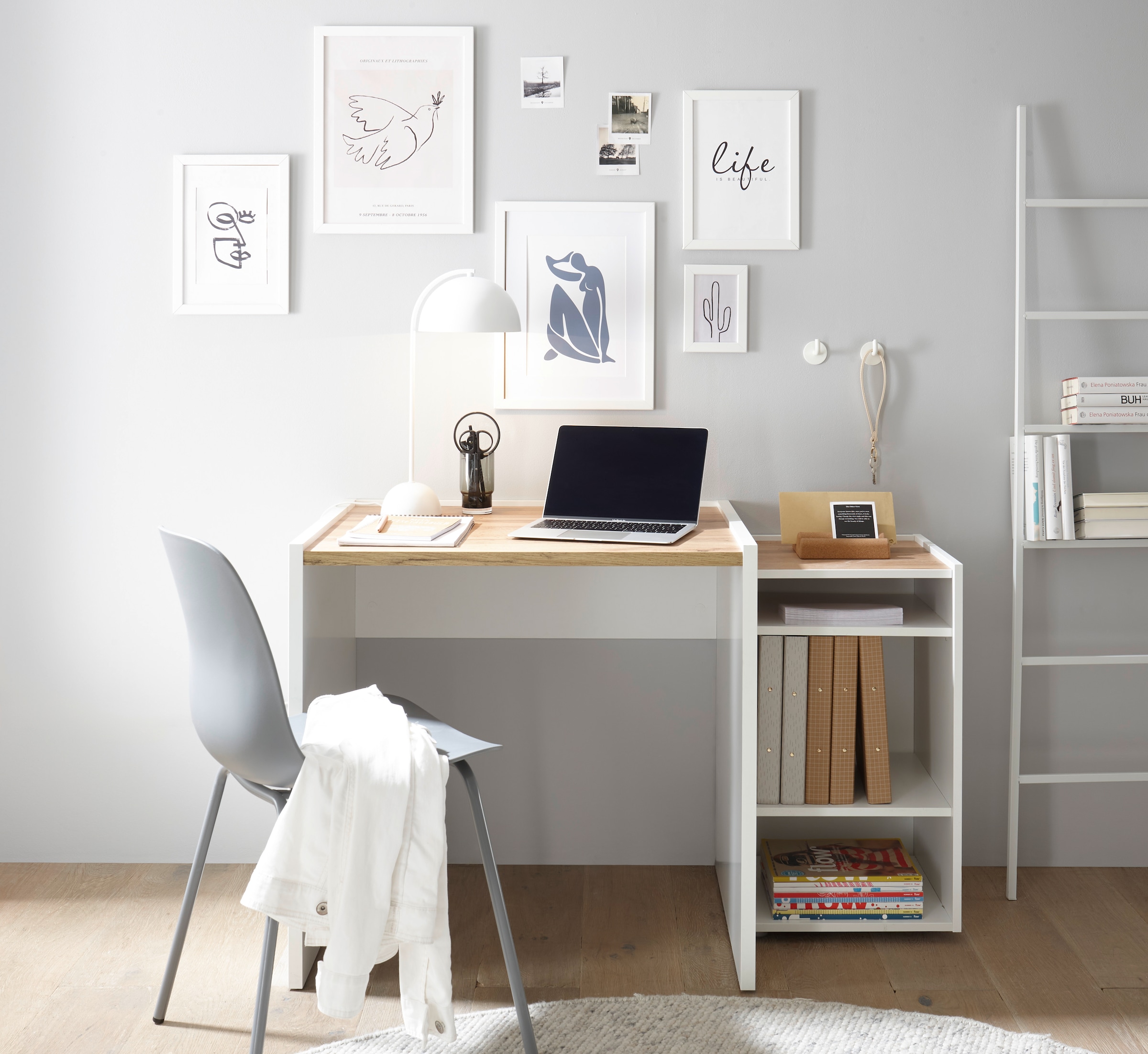 INOSIGN Schreibtisch »CiTY/GiRON« moderner Computertisch, wohnliches Home Office, Breite 80 oder 143 cm