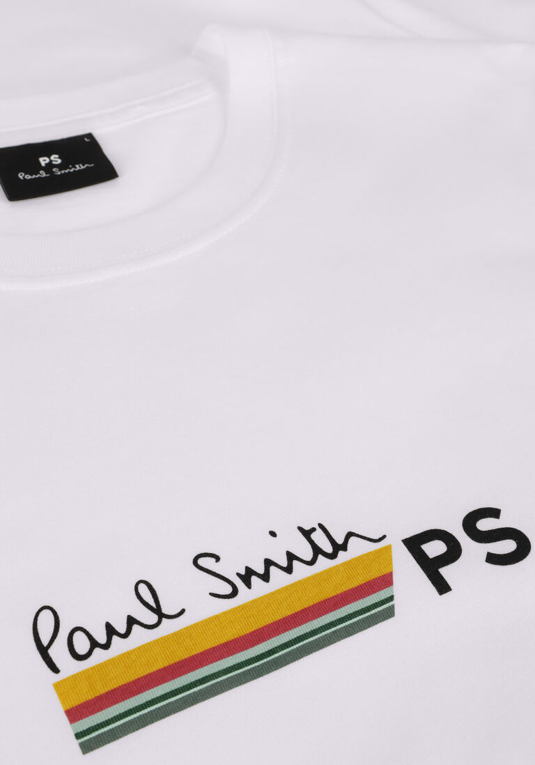 PS PAUL SMITH witte ps paul smith t-shirt mens reg fit t shirt stripe ps paulsmith