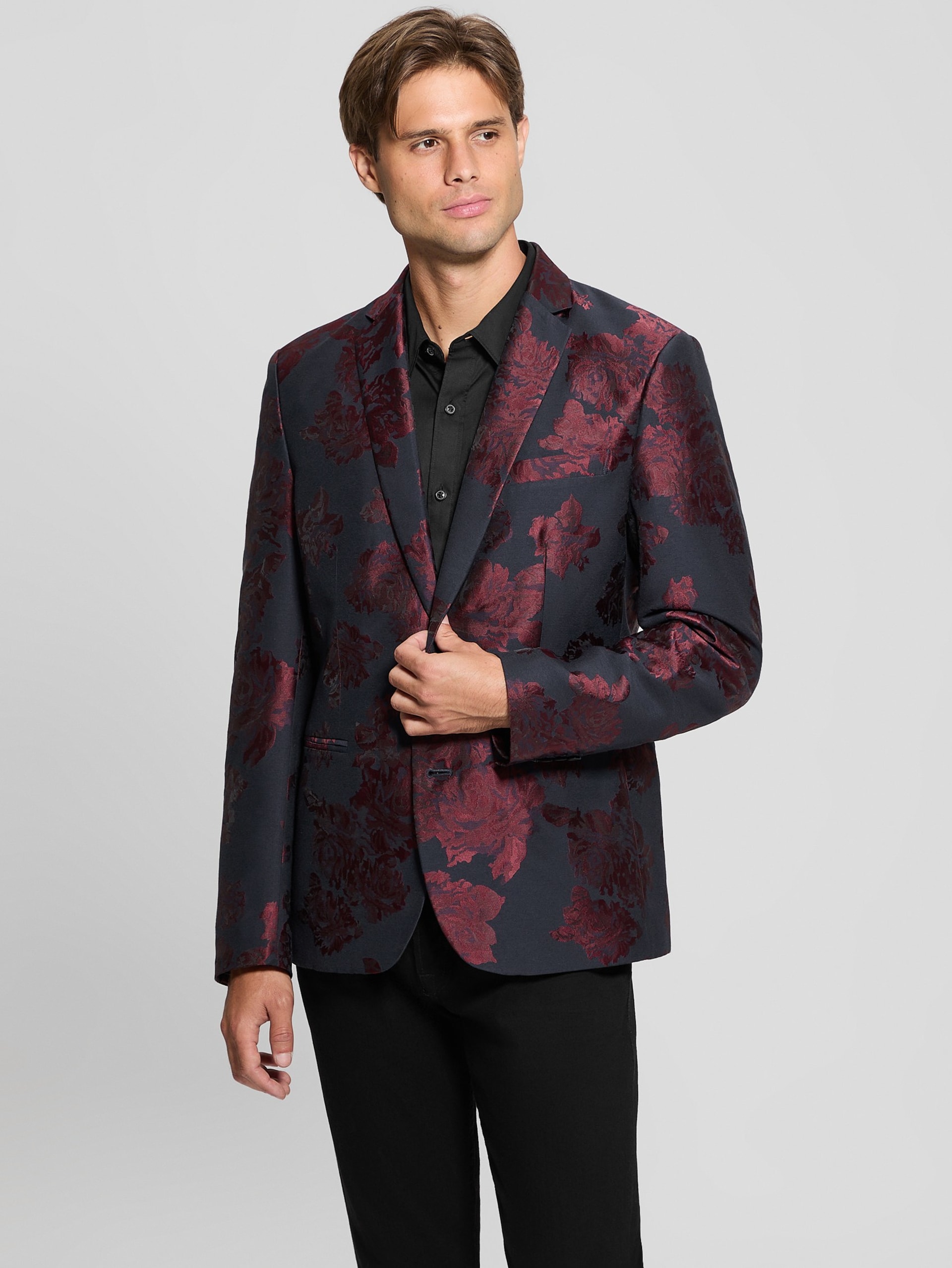 Blazer floral jacquard