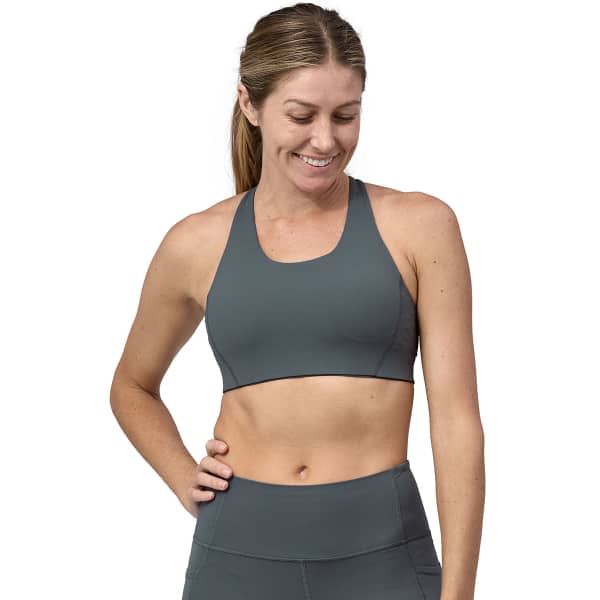 Brassière trail PATAGONIA W'S SHADOWLITE MID IMPACT ADJUSTABLE BRA NOUVEAU GREEN