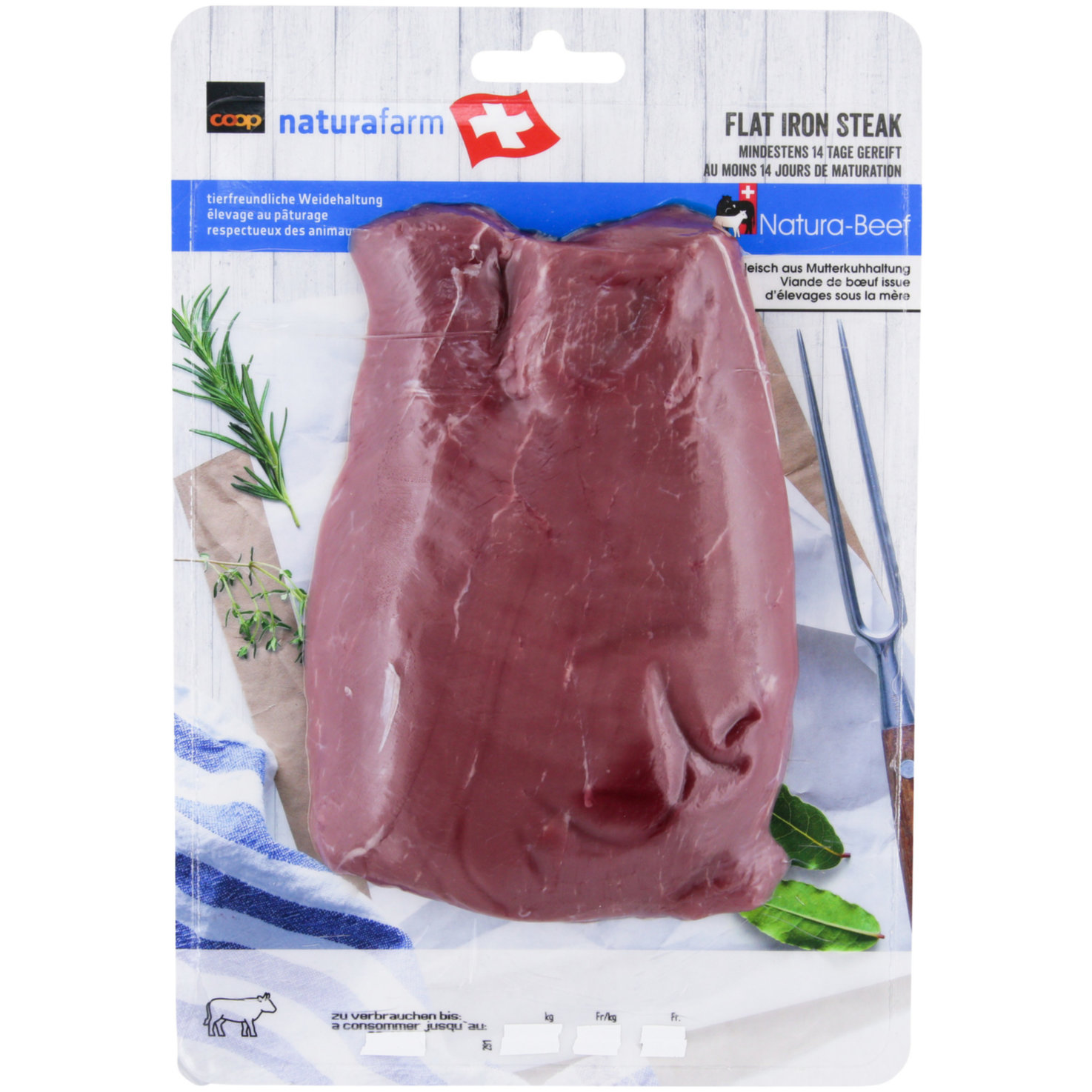 Naturafarm Natura-Beef Flat Iron Steak ca. 245g