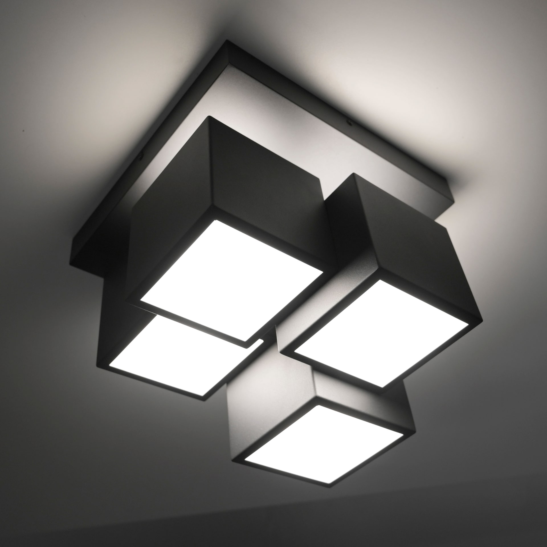 JUST LIGHT LED Deckenlampe TETRIS 30 x 30 cm schwarz