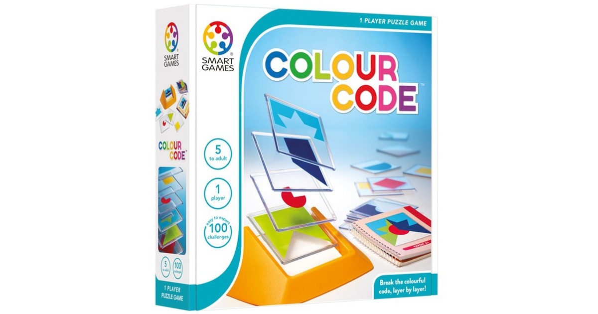 SmartGamesColour Code Denkspel  (Nederlands, 1 speler, Vanaf 5 jaar, 100 opdrachten)