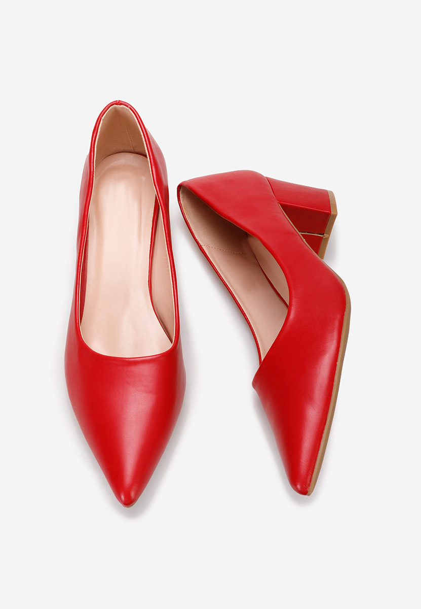Chaussures à petit talon rouges Velmena
