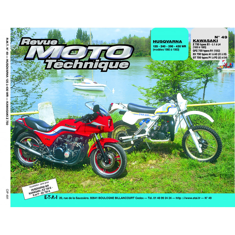 Etai - RMT 49 HUSQVARNA 125-240-390-430 WR (80-83) et KAWASAKI 750 Z-GPZ-ZX-GT (80-85)