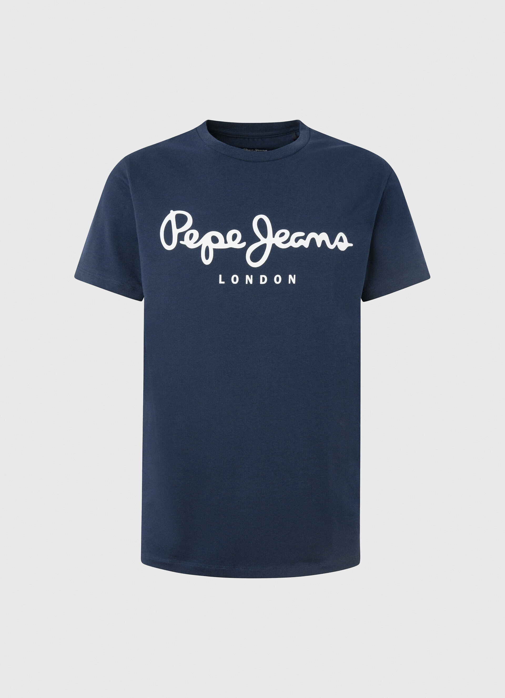 CAMISETA DE ALGODÃO DE MANGA CURTA - azul marinho