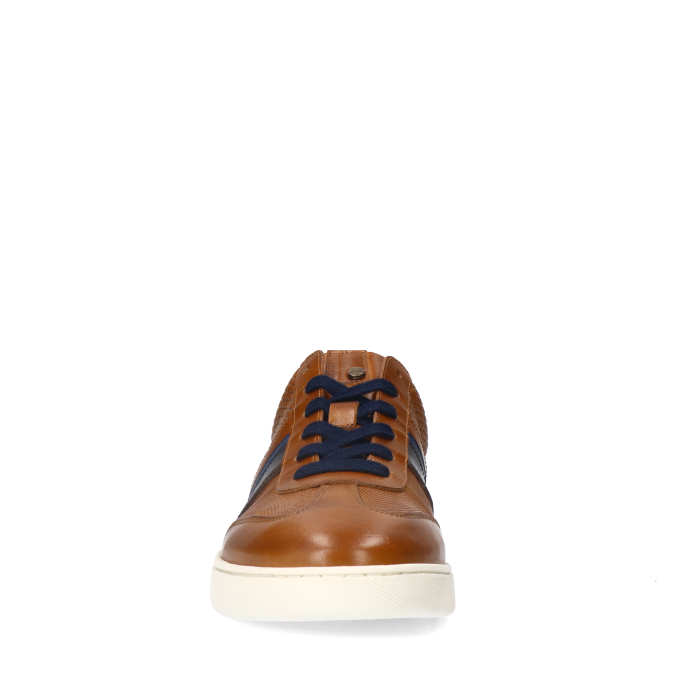 Cognac leren sneakers