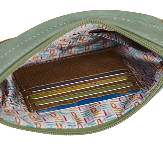 Hi-Di-Hi Melody Crossbody Bag Light Green/ Cognac