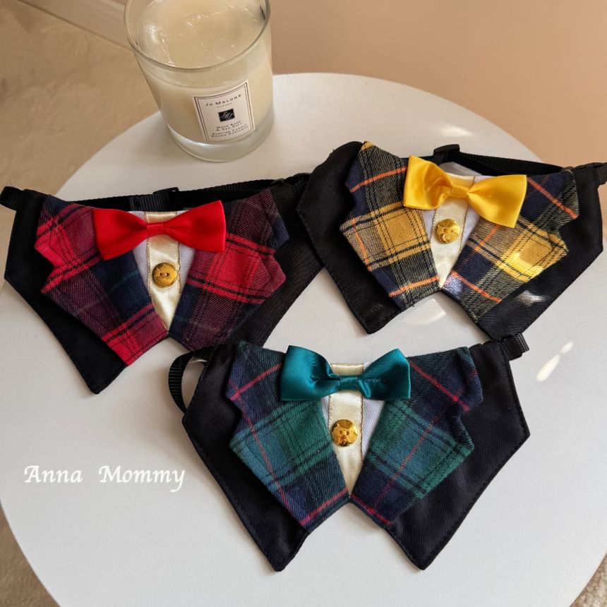 tanvtim - Plaid Suit Pet Collar