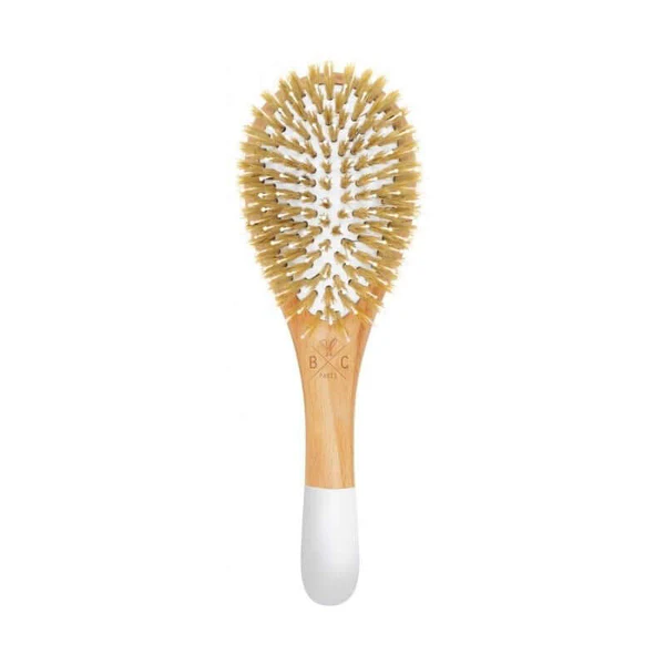 Bachca Brosse en bois démêlante et lissante - Picots sanglier / nylon