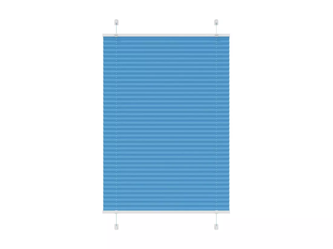 Store plissé bleu 75x100 cm largeur du tissu 74,4 cm polyester