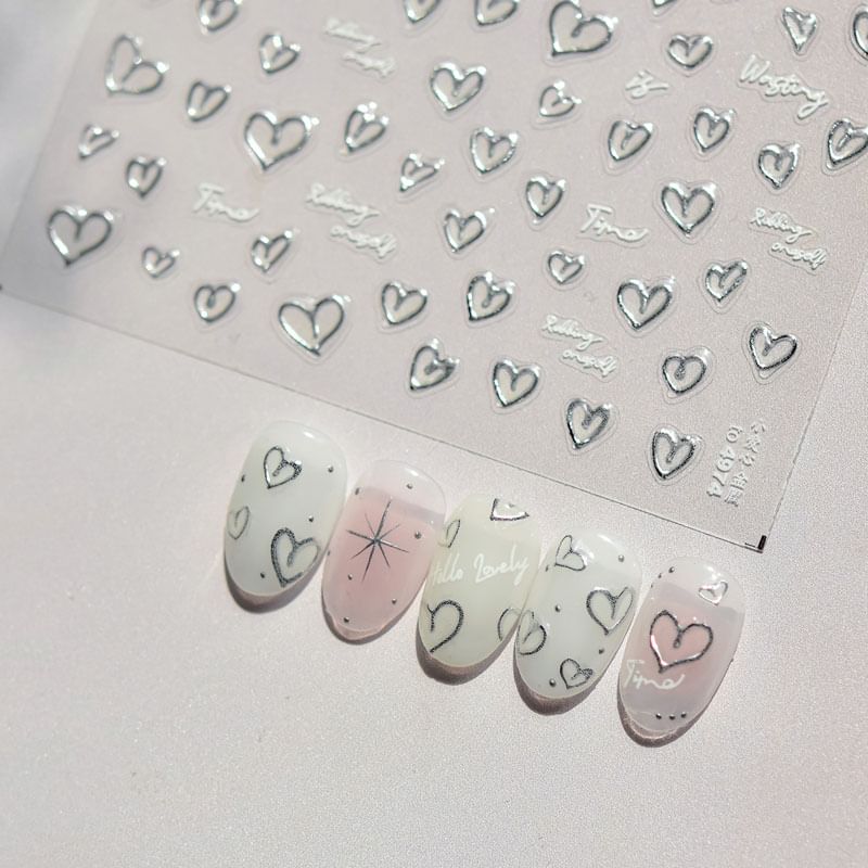 swarliss - Hartvormige nagelstickers