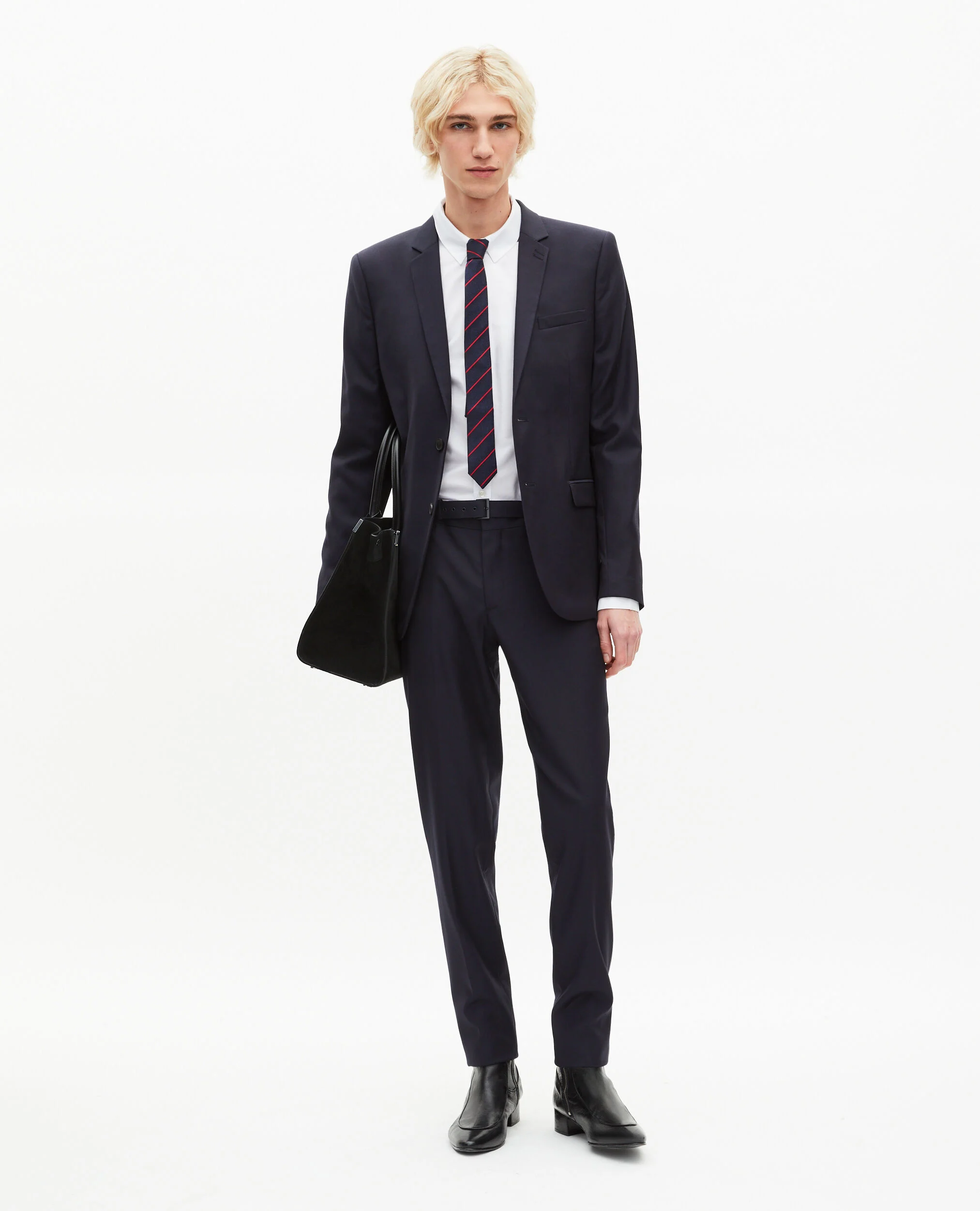 Pantalon de costume Super 100's en laine marine