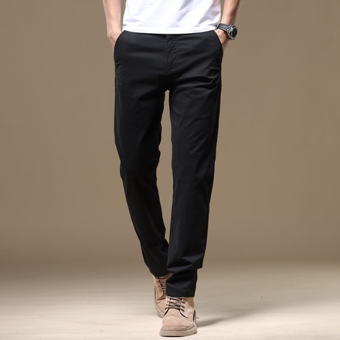 Nataro - Halfhoge effen rechte broek