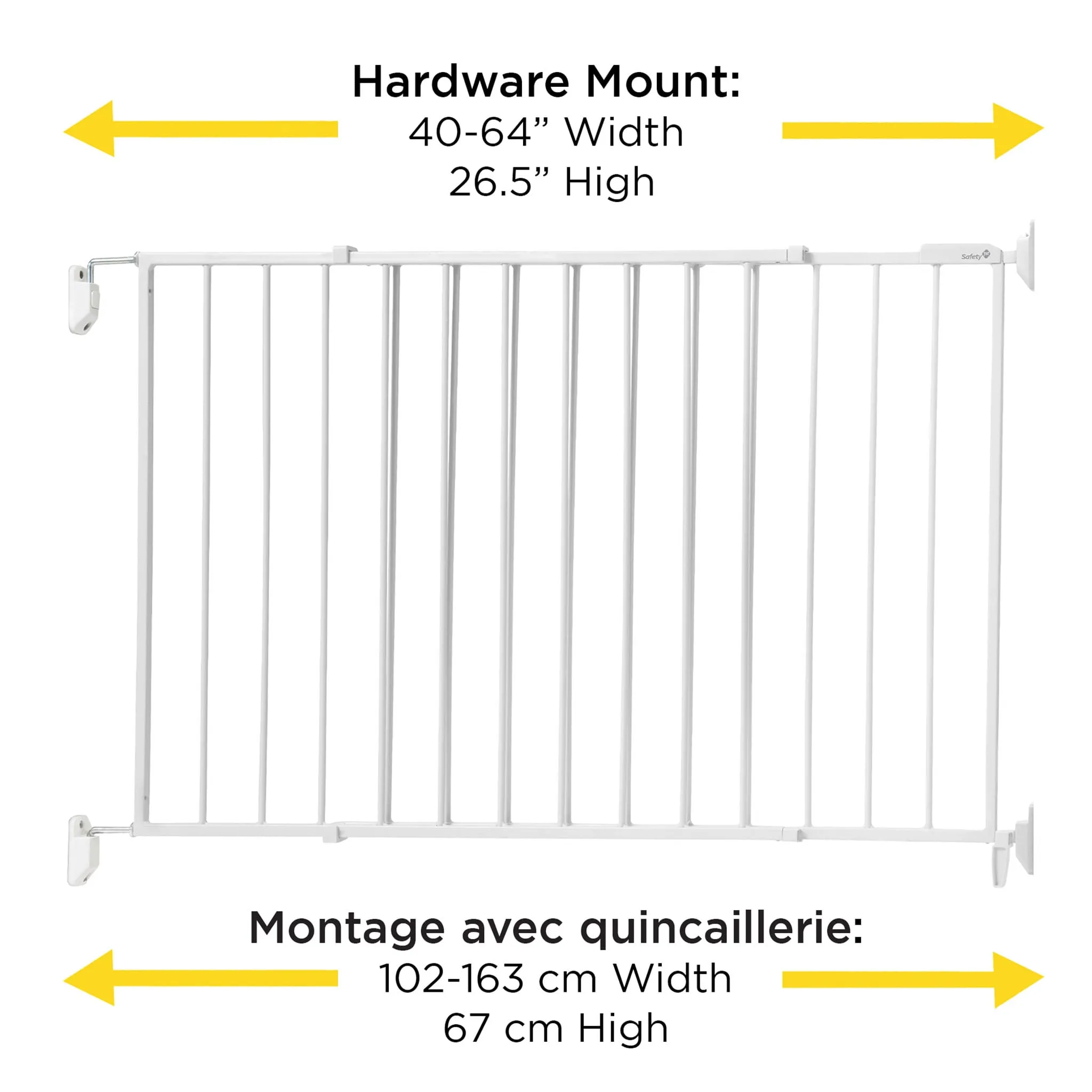 Safety 1st Barrière Coulissante en Métal Allonger pour Adapter - Blanc