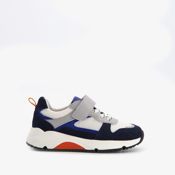 TwoDay leren jongens sneakers wit/blauw