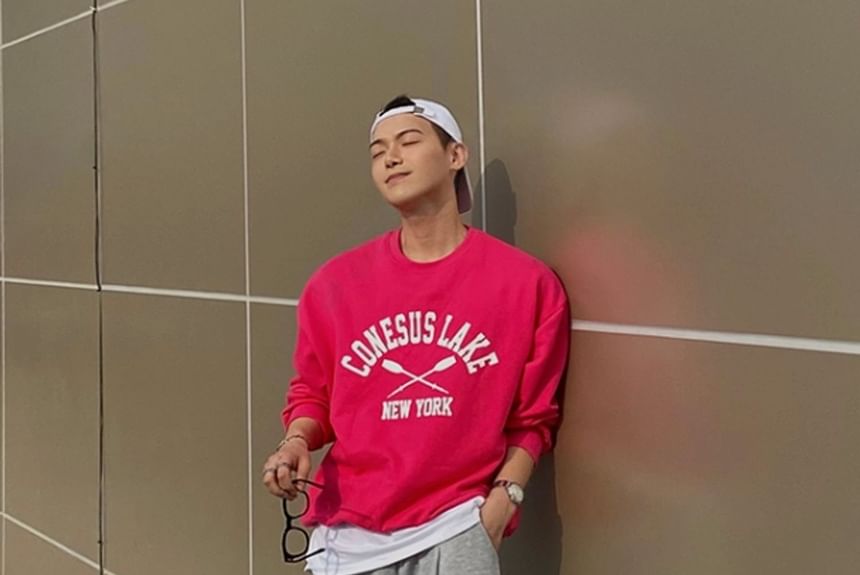 SeoulPop - Sweatshirt met letterprint