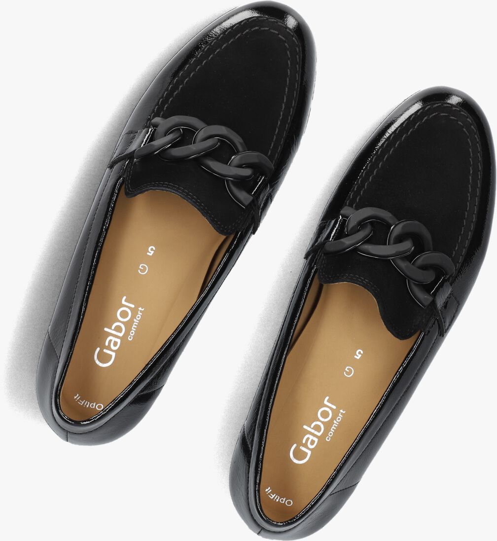 zwarte gabor loafers 415.1