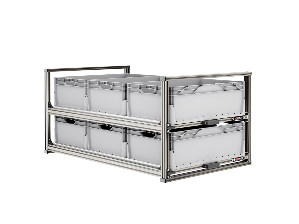 Nova Racks Serie V 2 Levels schuifopbergsysteem - 60x120x55 cm