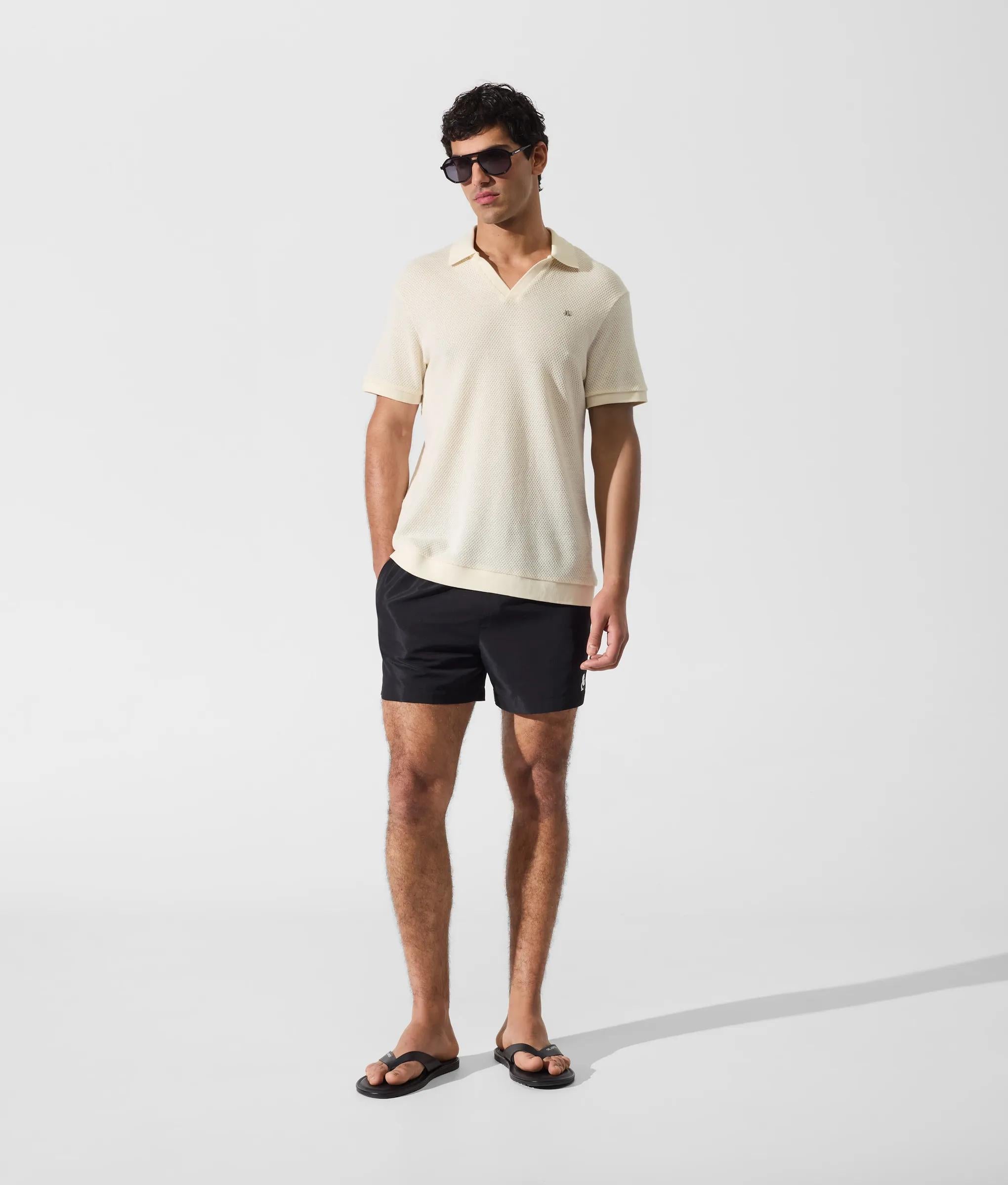 Metaal Monogram gehaakt polo shirt