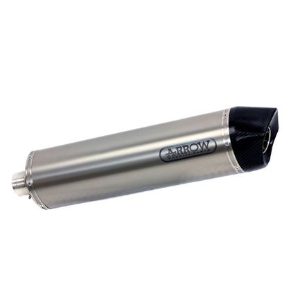 Silencieux Arrow Titane Maxi race-tech embout carbone - Gris