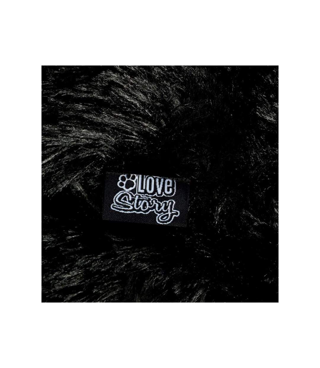 Paris Prix - Coussin Pour Chien & Chat fluffy 55cm Noir