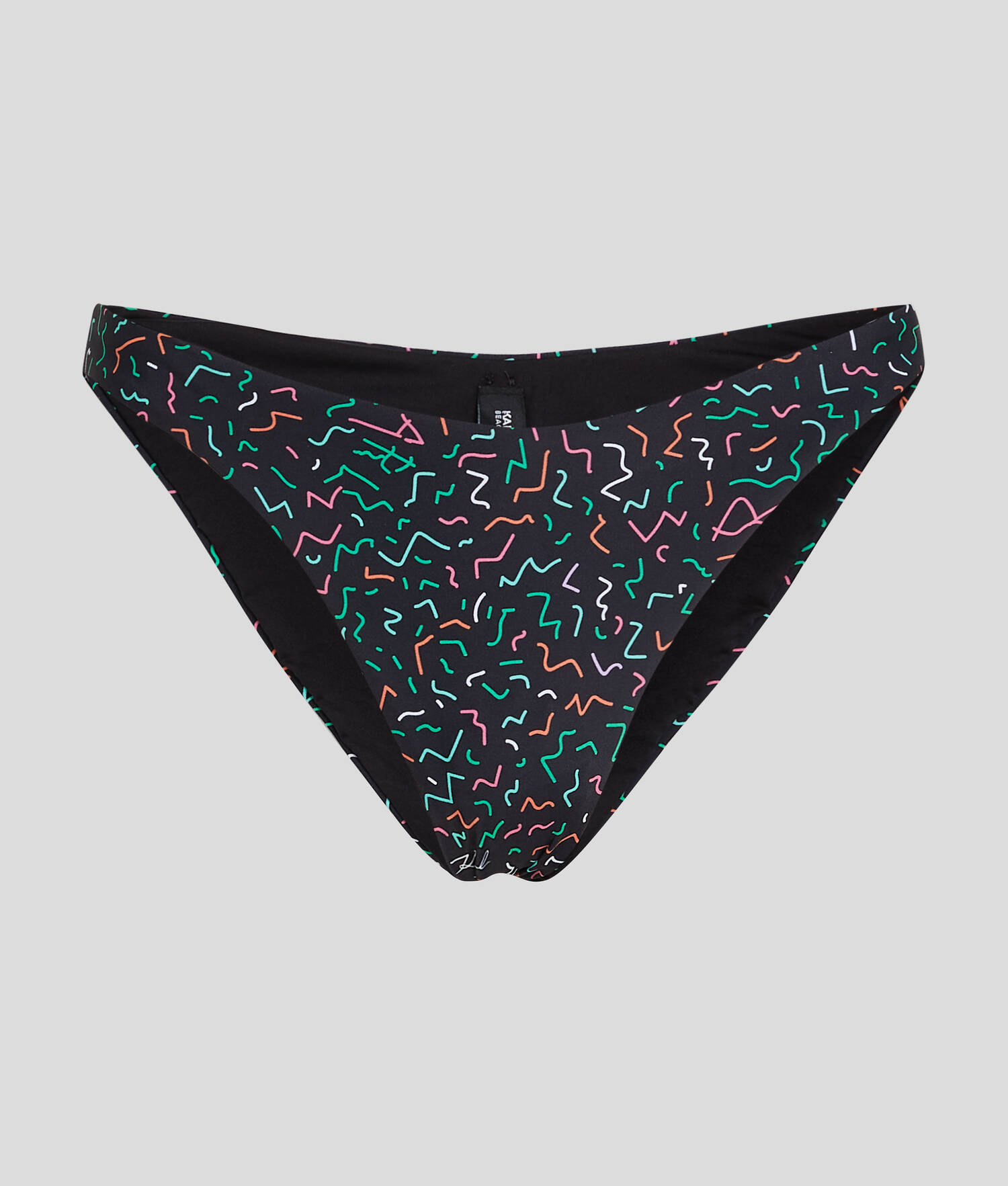BAS DE BIKINI À IMPRIMÉ GÉOMÉTRIQUE AVEC ÉCHANCRURE HAUTE AU NIVEAU DES JAMBES