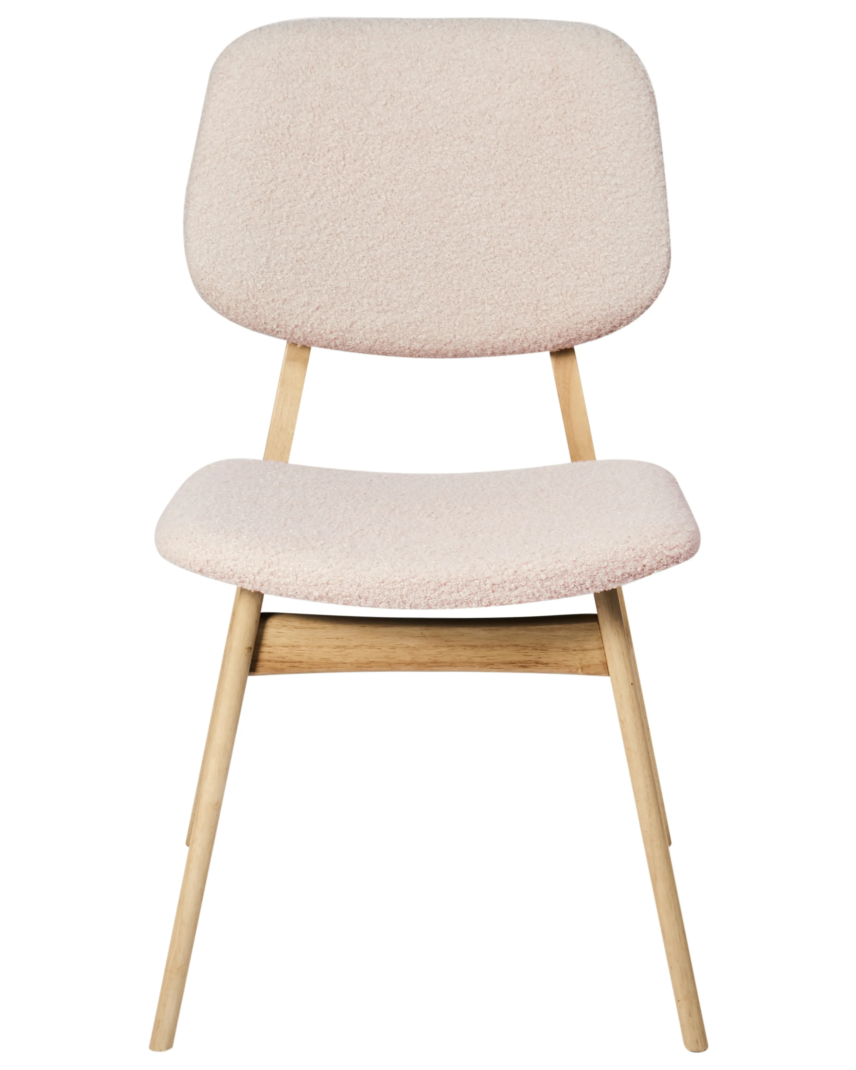 Set van 2 eetkamerstoelen ELAINE Hout Lichtbruin/beige