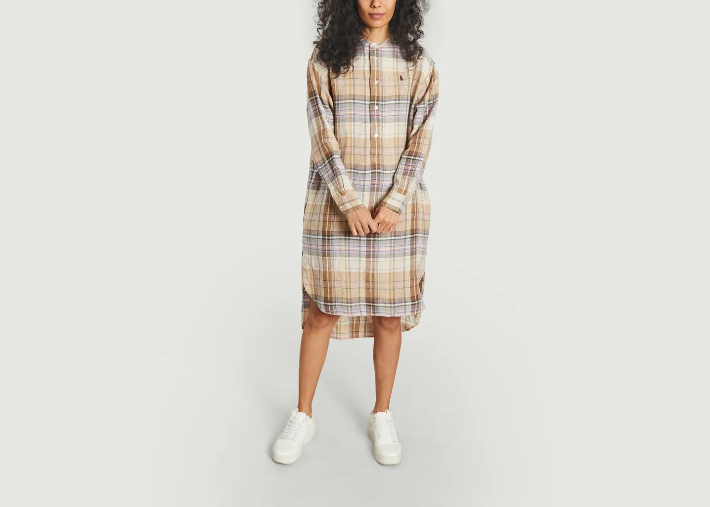 Robe-chemise écossaise en lin Polo Ralph Lauren