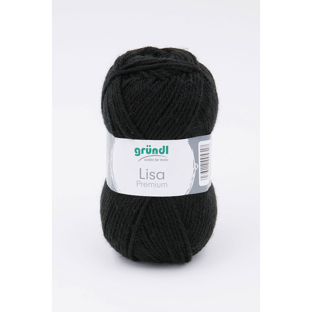 Pelote de laine LISA PREMIUM noir 50g