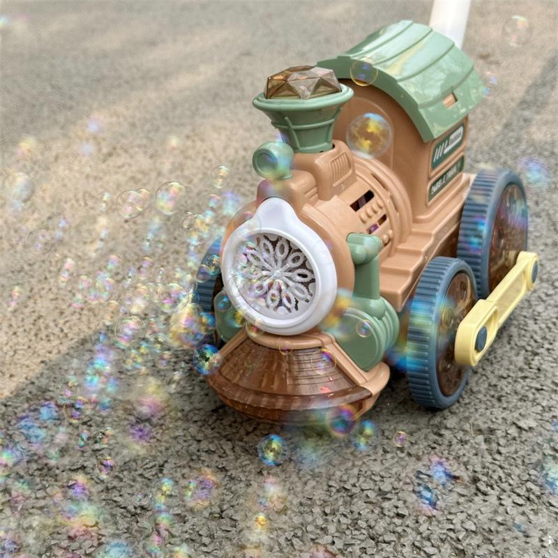Seifenblasen Zug Outdoor Kinder Spielzeug Lokomotive Bubble Maker Maschine mit LED Beleuchtung   Sound Effekte (Batteriebetrieben) - Bunt
