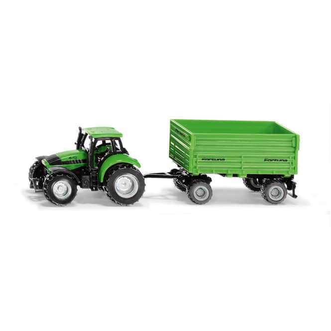 Siku 1606 - Traktor Deutz mit Fortuna 2-Achs Anhänger