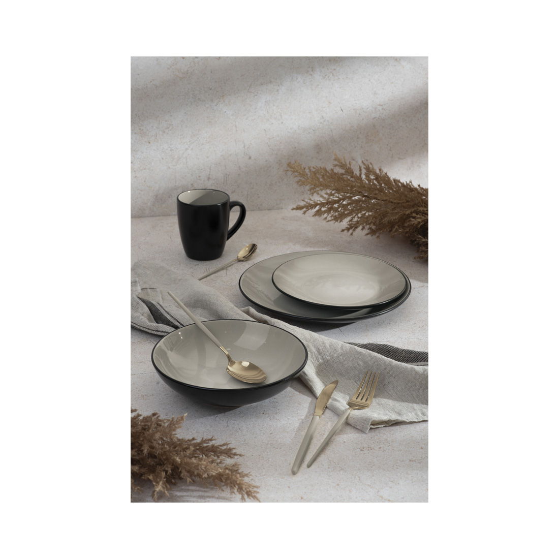 Berlinger Haus 24-teiliges Besteck-Set matt cream Sahara Collection
