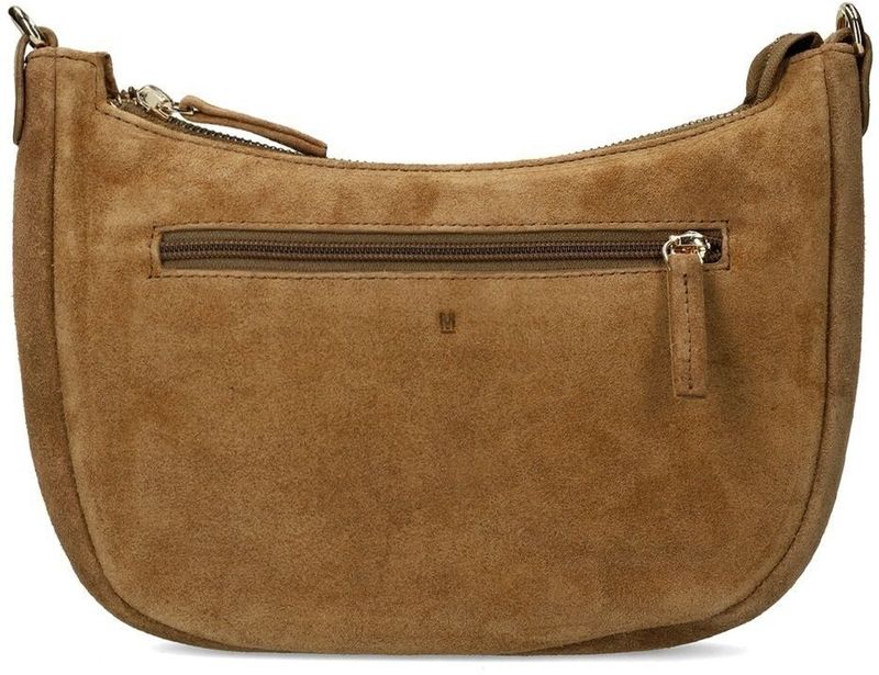Manfield - Schoudertas - Taupe - Suède - Verstelbare Band