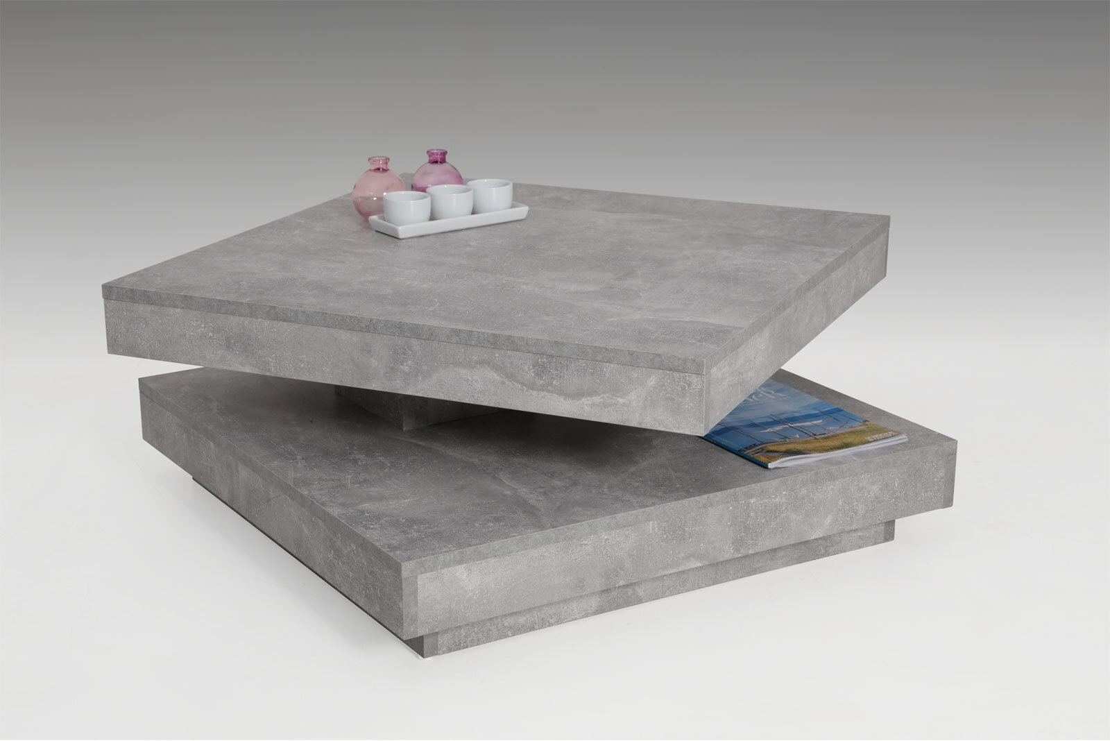 Couchtisch Ben Betonoptik Nachbildung ca. 78 x 34 x 78 cm