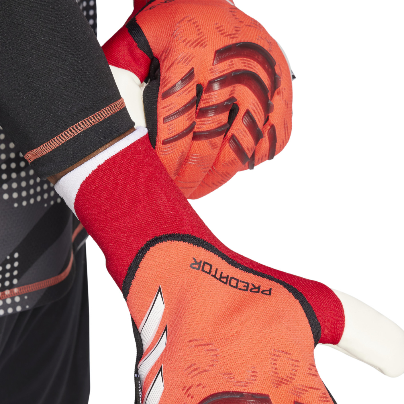 Adidas Predator Pro Fingersave Keepershandschoenen Rood Wit Zwart