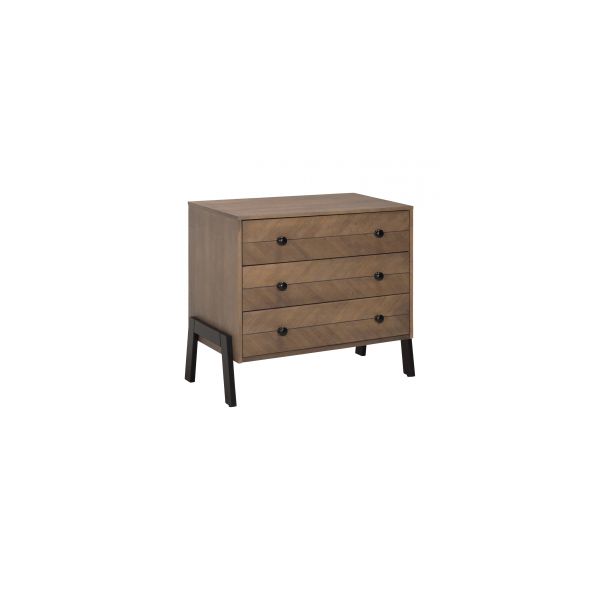 Europe Baby Beau Babykamer Walnoot |  Bed 60 x 120 cm   Commode