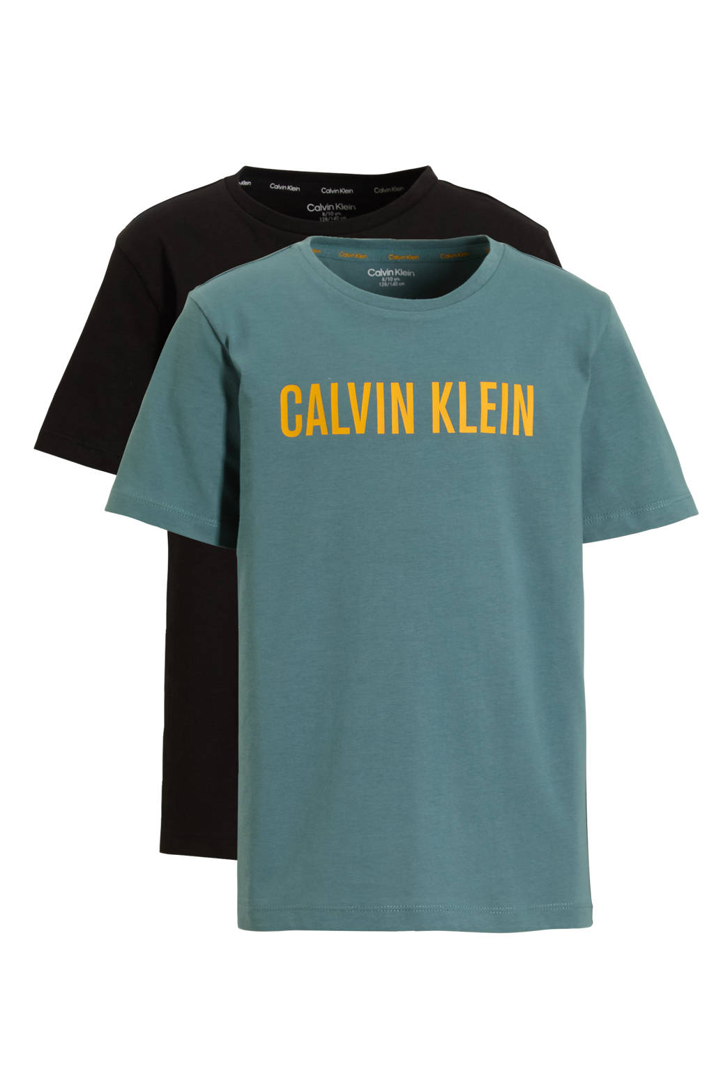 Calvin Klein pyjama top (set van 2) groenblauw/zwart