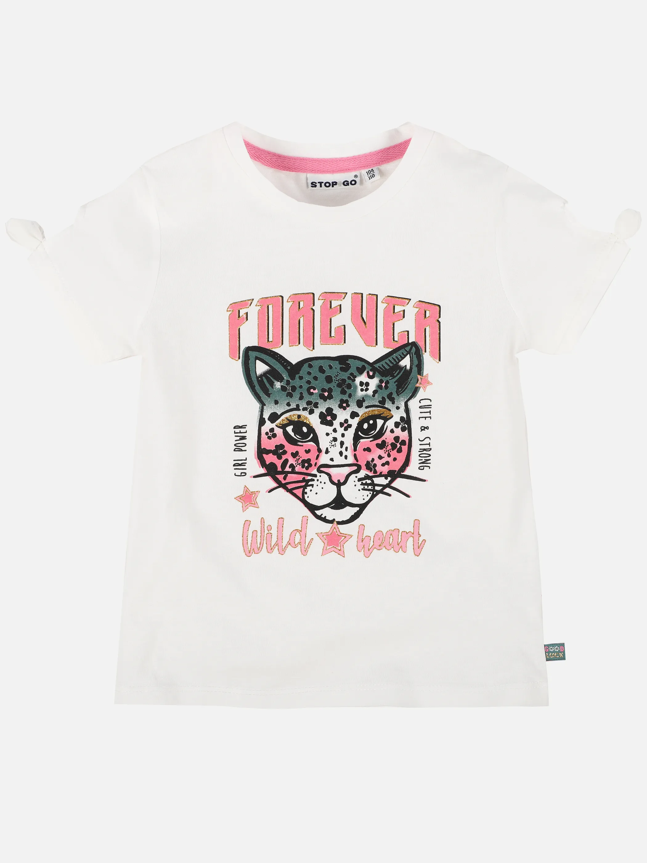 Mädchen Shirt mit Glitzerprint