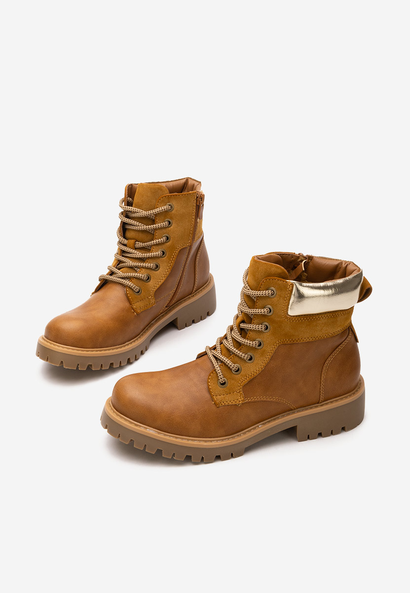Bottines à lacets femme chameau Ruellia