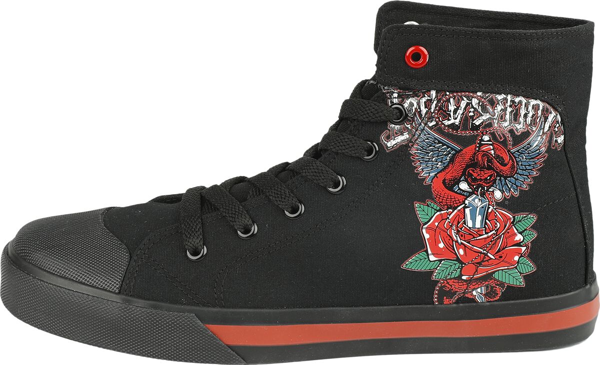 Baskets Imprimé Old School | Rock Rebel by EMP Baskets hautes