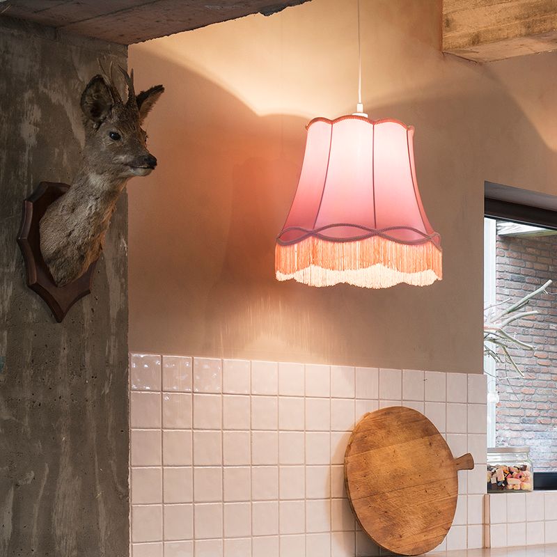 Retro hanglamp roze 45 cm - Granny