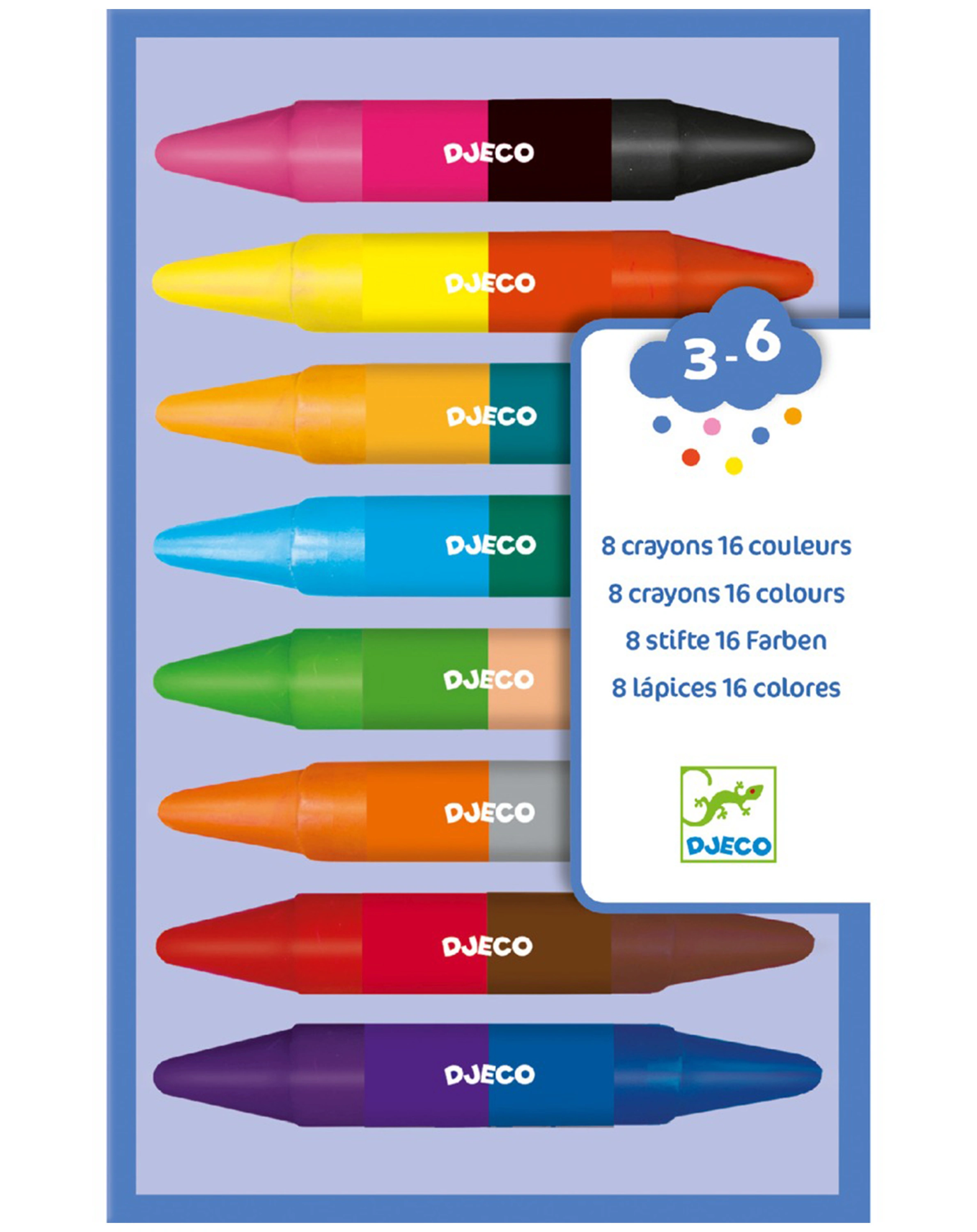 Wachsmalstifte ALL COLORS mit 16 Farben in bunt