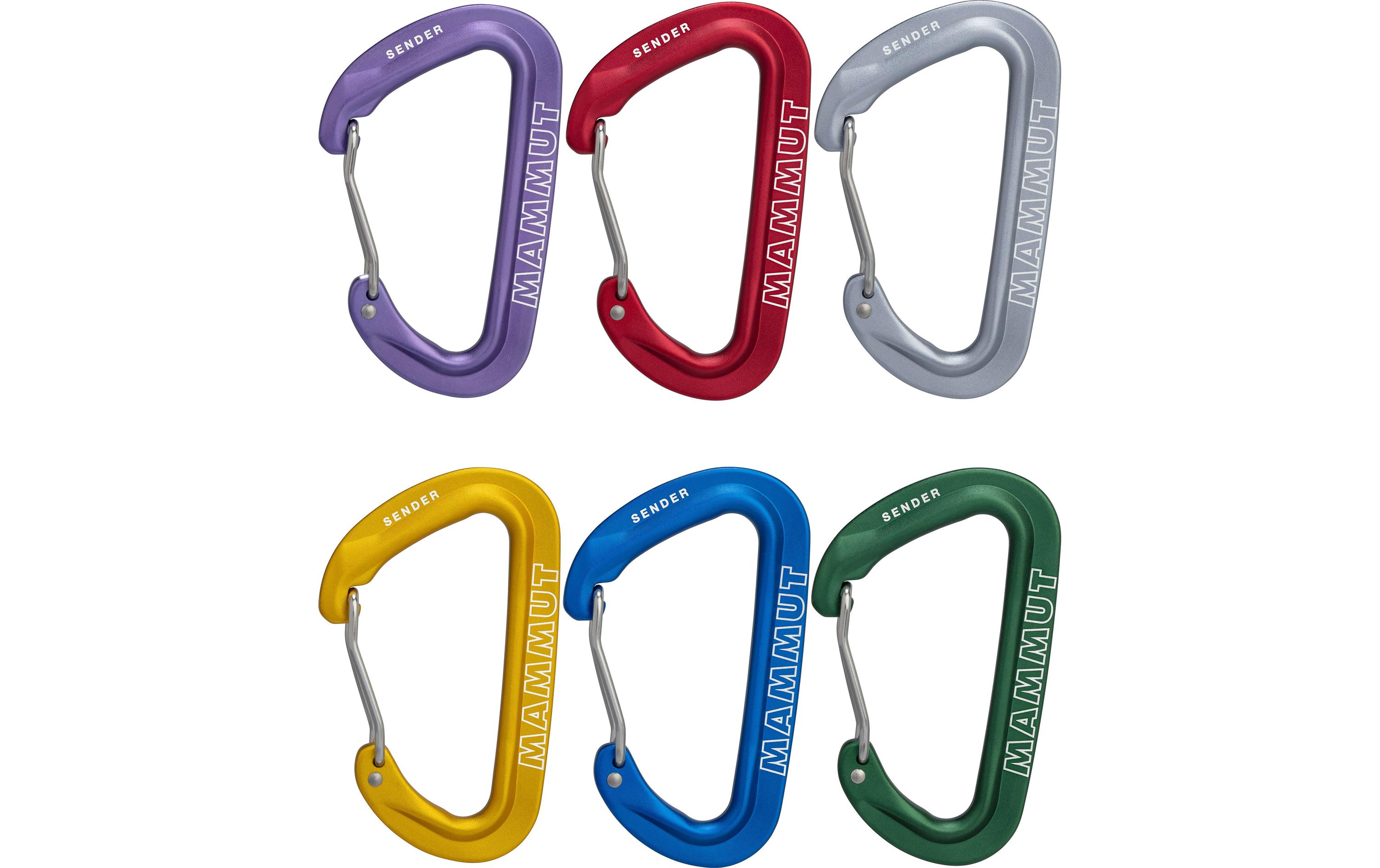 Karabiner Sender Wire Rackpack 6er-PackExtraleichte Karabiner für jede Saison