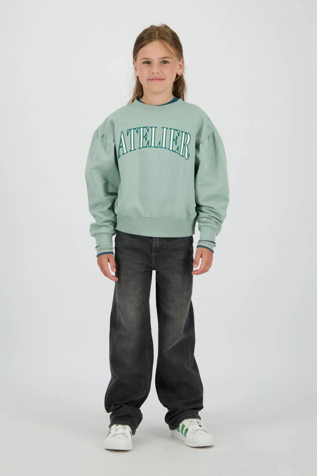 Vingino wide leg jeans grey denim