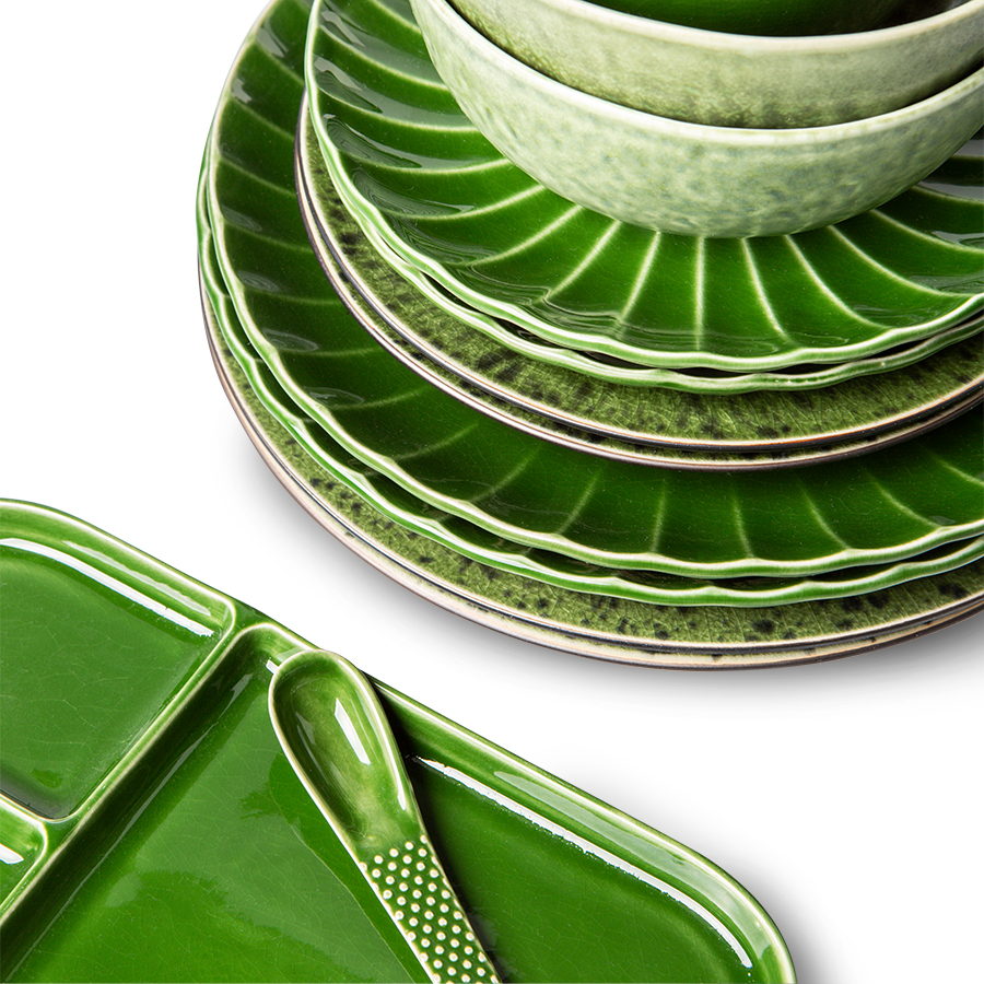 Schaal Emeralds rectangular groen