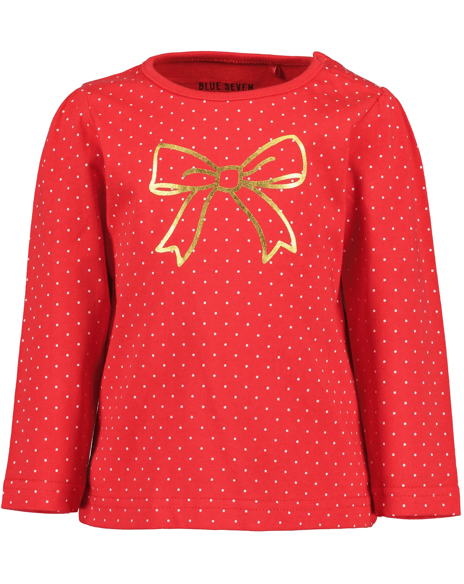 Langarmshirt BOW gepunktet in rot