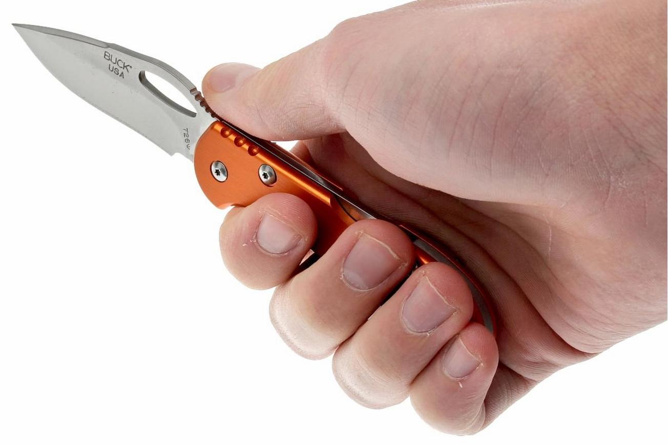 Buck 726 Mini Spitfire 0726ORS-B plain edge, oranje