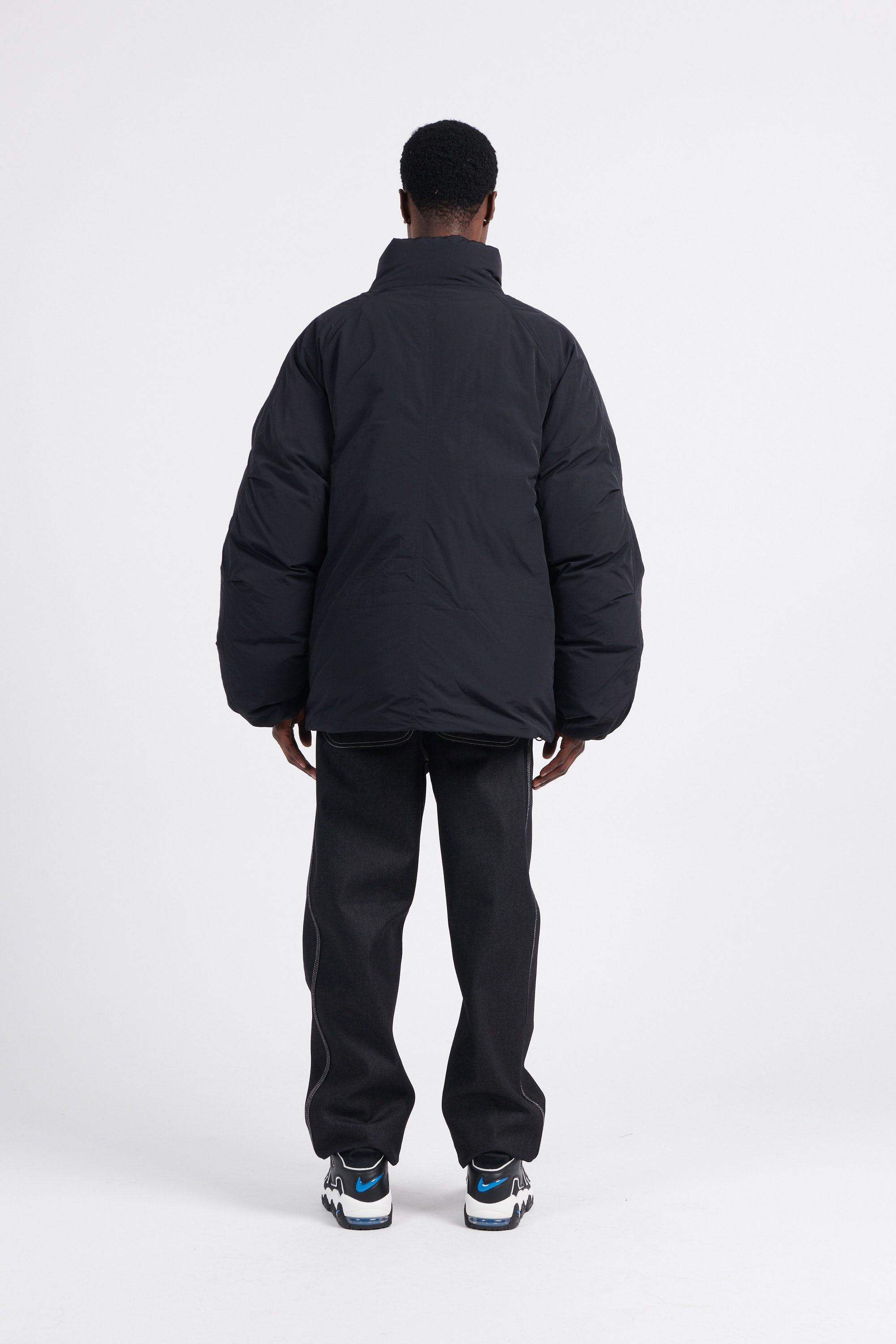 LOST MANAGEMENT CITIES Doudoune CROPPED MILITARY M-65 DOWN PARKA Noir