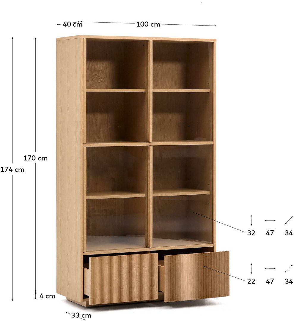 Kave Home   Helvine Vitrinekast